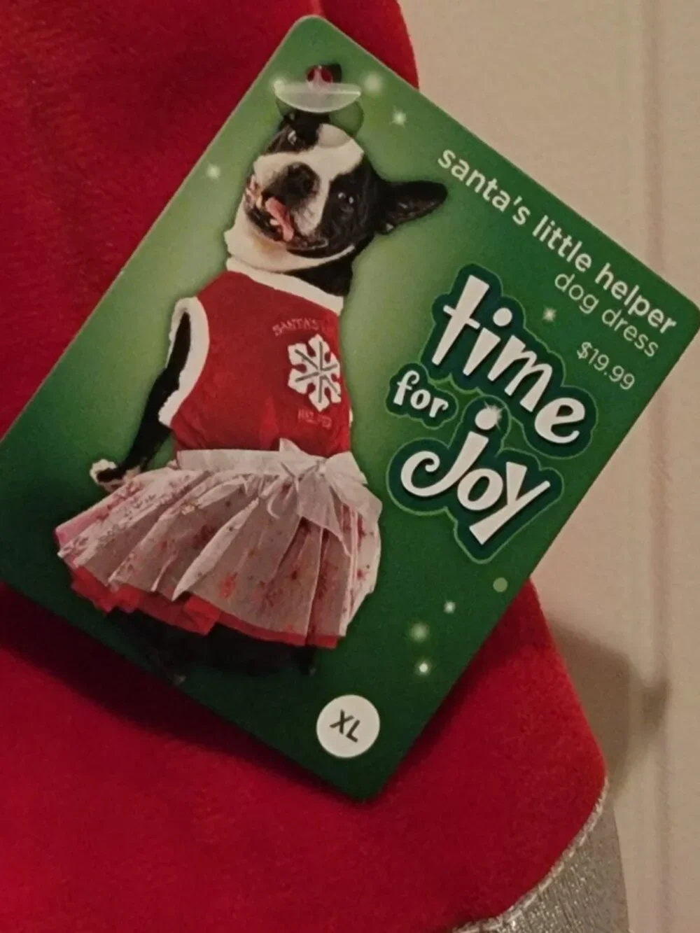 Christmas Dog Dress XL Santa’s Little Helper Holiday Pet Outfit NWT